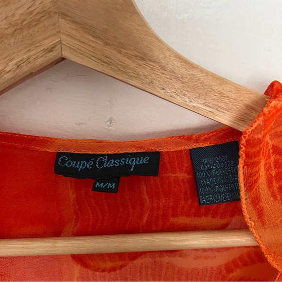 Orange Ruffle Blouse - Picture 4 of 4